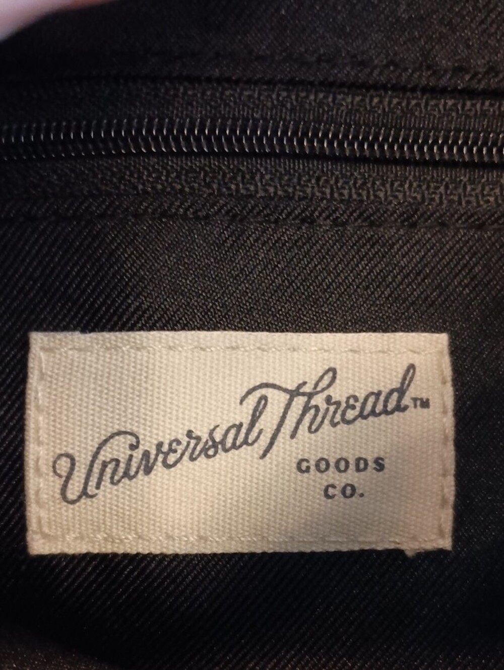 Universal Thread Black Faux Leather Flap Backpack with Zip Pocket - Picture 2 of 8